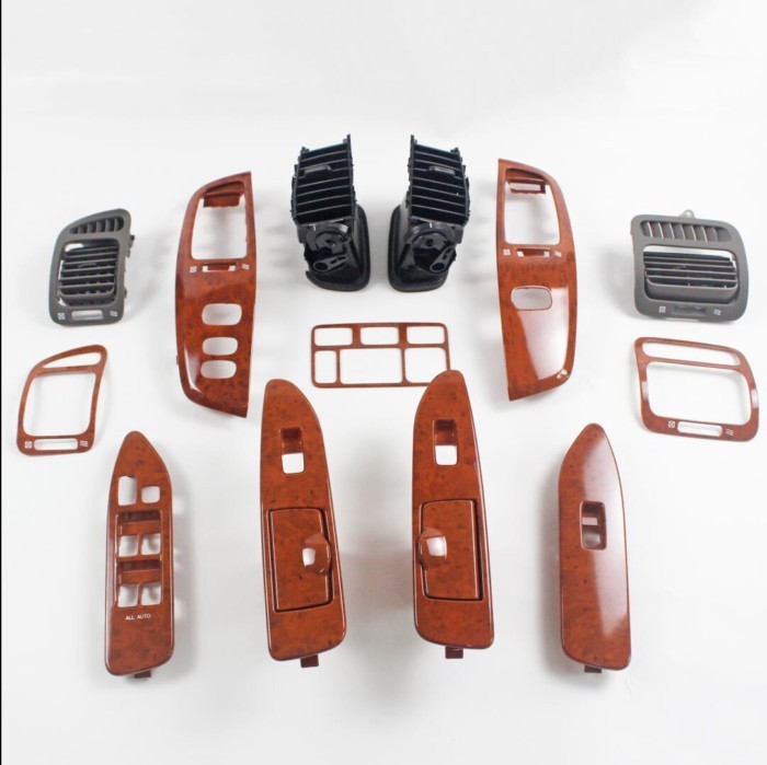 LC100 Car Interior Wooden Window Swith Penal Dashboard Air Vents For Toyota Land Cruiser 100 FJ100