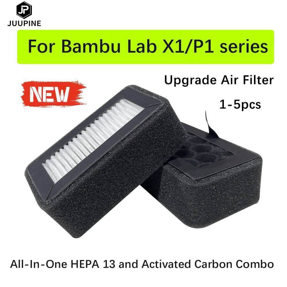 Juupine Air Filter All-In-One HEPA 13 และเปิดใช้งานคาร์บอน Combo Filter สําหรับ Sambu Lab X1C P1S P1
