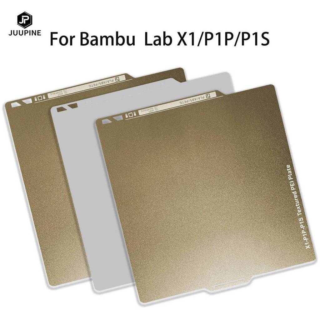 สําหรับBambu Lab X1 Carbone Bambu Lab P1sสร้างแผ่นสองด้านThicken PEIฤดูใบไม้ผลิแผ่นเหล็กสําหรับBambu