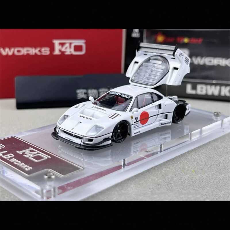 C STAR 1:64 LBWK F40 Opened Hood Diecast Car Model Collect Miniature Toys