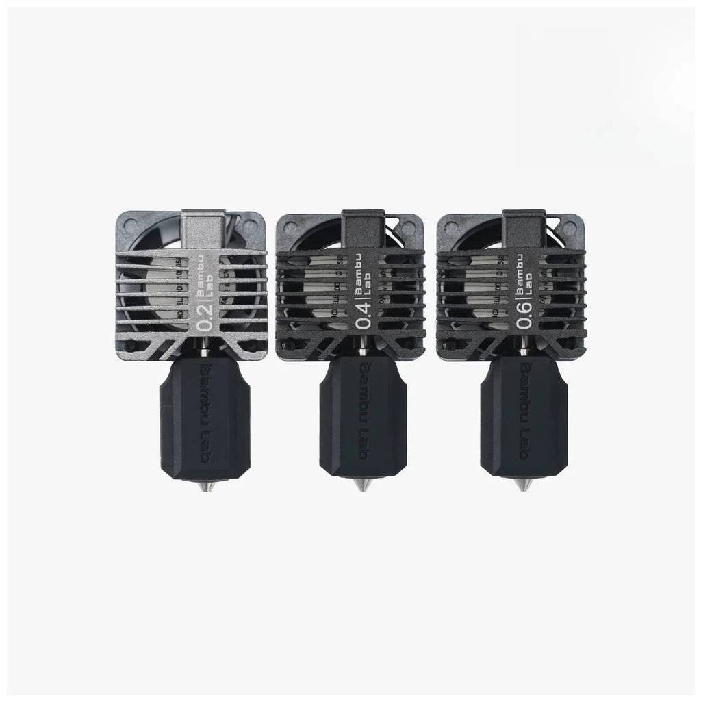 Hotend สําหรับ BambuLab X1C/P1P/P1S Series Hotend 0.4 มม.เหล็กแข็ง Hotend สําหรับ Bubu X1C