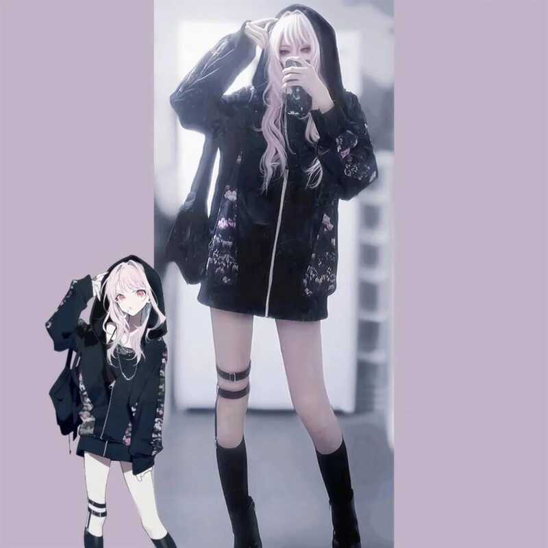 C Game PJSK Akiyama Mizuki Cosplay Adult Unisex Top Hoodies Zipper Coat Casual Uniform Jacket Hallo