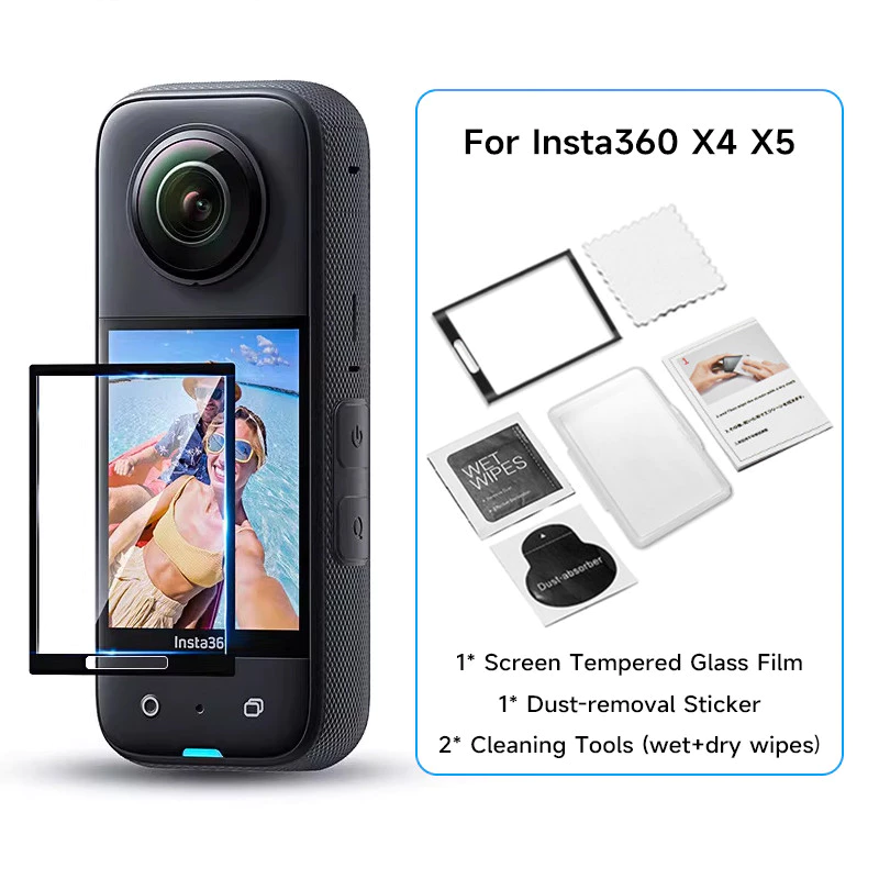 Insta360 X5 X4 นิรภัยแก้วป้องกันหน้าจอ 9H ความแข็ง HD ชัดเจนป้องกันรอยขีดข่วนป้องกันลายนิ้วมือความครอบคลุมเต็มรูปแบบอุปก thumbnail 9