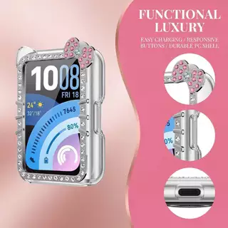 กรณีพีซีเพชร Hollow for Smartwatch Huawei Band 11/Huawei Band 11 Pro อุปกรณ์ปกป้องกันกระแทกหน้าจอ