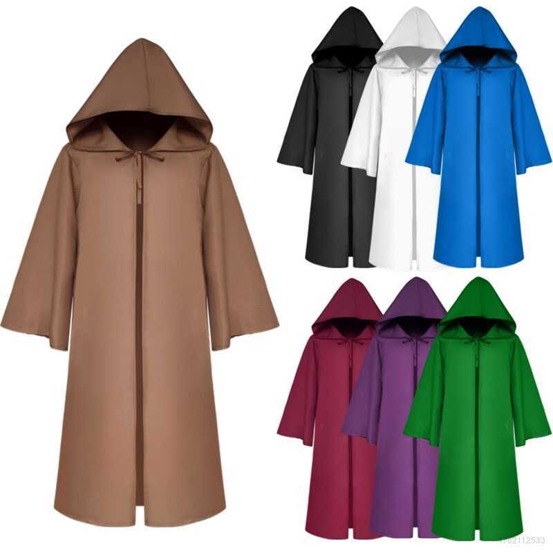 C One TM HZ Star Wars Jedi Warrior Hooded Cloak Cape Robe Costume Cosplay Halloween Party Kids Gift