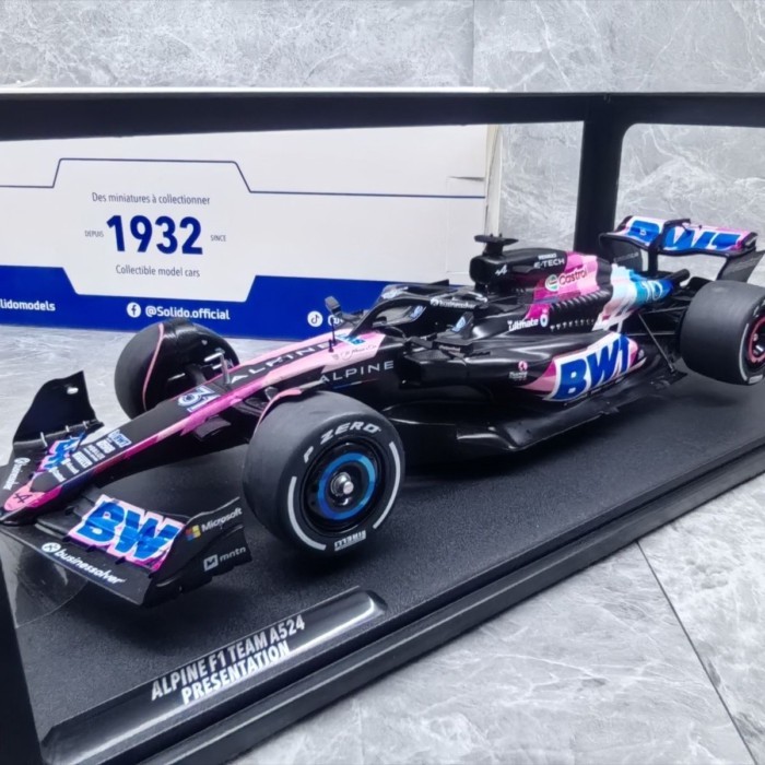 SOLIDO 1/18 ALPINE A524 2024 F1 #31 โมเดลรถสูตร F1 โลหะผสม