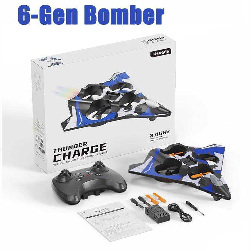 C RC Foam Aircraft 6-Gen Bomber Rc P 2.4G Radio Control Glider Remote Control Fighter Stunt Glider