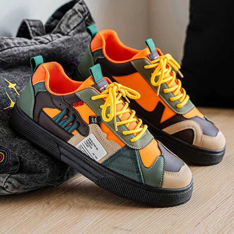 C Fashionable Skateboard Shoes For Men, Casual Sports Shoes For Men, Outdoor Street Shoes, Multi-Co
