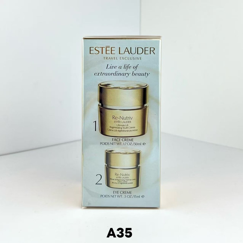 เสื้อผ้าใหม่ เสื้อผ้าใหม่ 60 Estee Lauder Platinum Cream Eye Cream ชุดสองชิ้น 5c1