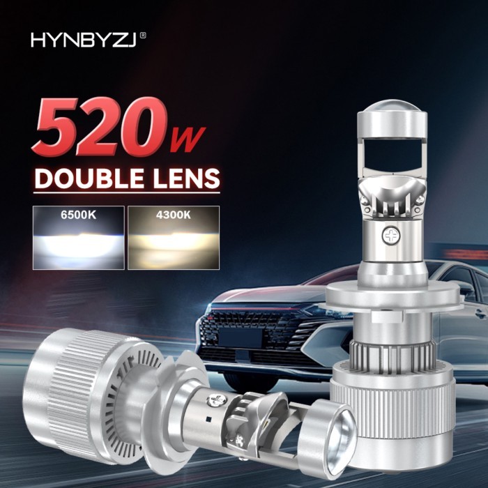 HYNBYZJ 4300K H7 Mini LED Projector Lens Canbus H11 H4 Auto Headlight Turbo Lamp Automotive Project