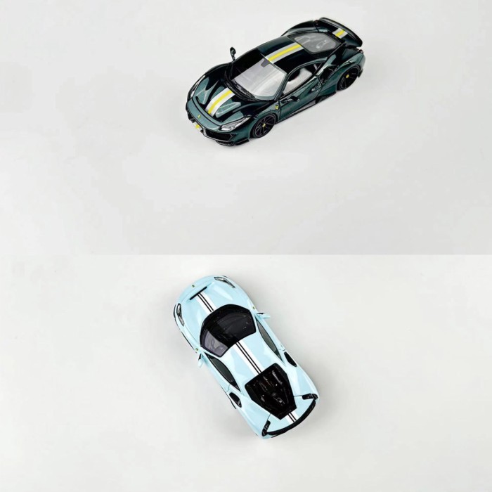 U2 1: 64 Ferrari Novetic 488 Pista เรซิ่นจําลองรถรุ่น