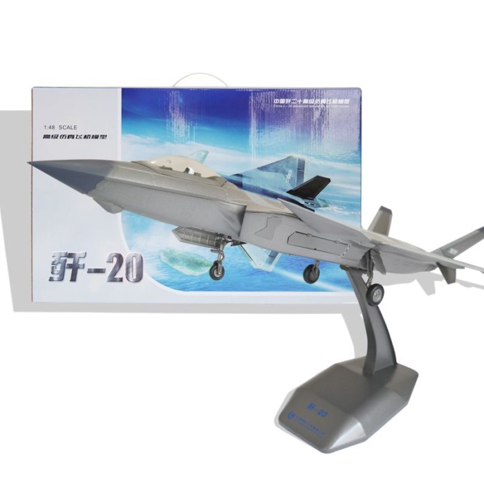 Official China Airlines Group J-20 Carrier Fighter Model 1: 48 China Airlines Industrial J-20 Alloy 