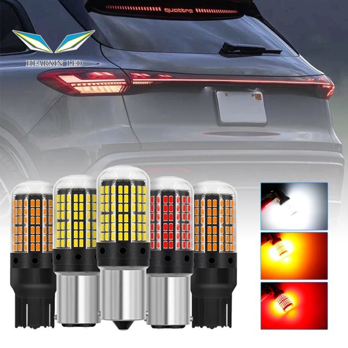 1156 BA15S P21W BAU15S PY21W T20 7440 W21W 1157 P21/5W W21/5W 7443 LED Bulbs 3014 144SMD LED CanBus