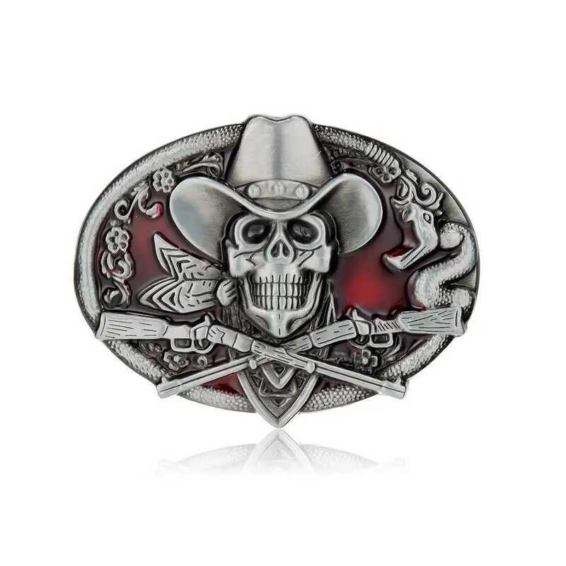 C Skeleton Skull Belt Buckle For Men American Native Western Cowboy Belt Buckle