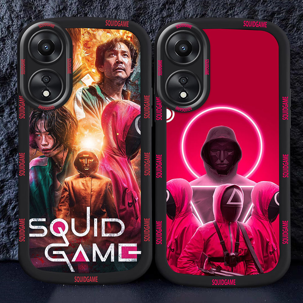 อ่อนนุ่มเคสโทรศัพท์หรับ OPPO A18 A38 A17 A78 A58 5G M30 Squid Game