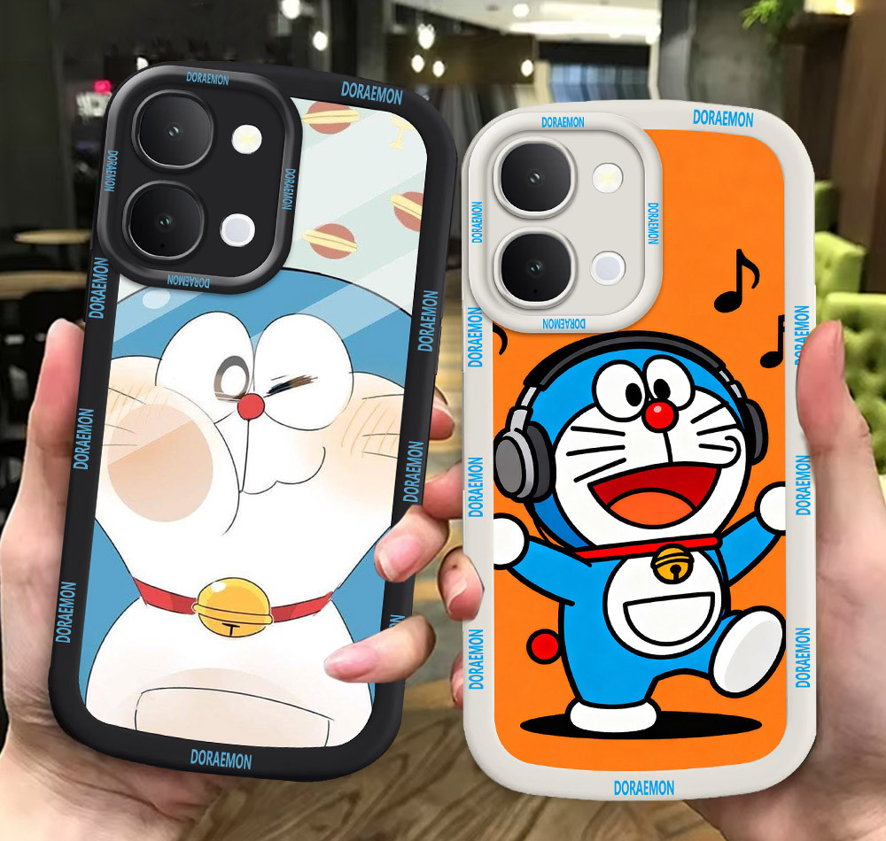 G54 Doraemon cute ขาวดำเคสโทรศัพท์หรับ VIVO Y02 Y02t Y02S Y02a Y35 Y22 Y22S ปก