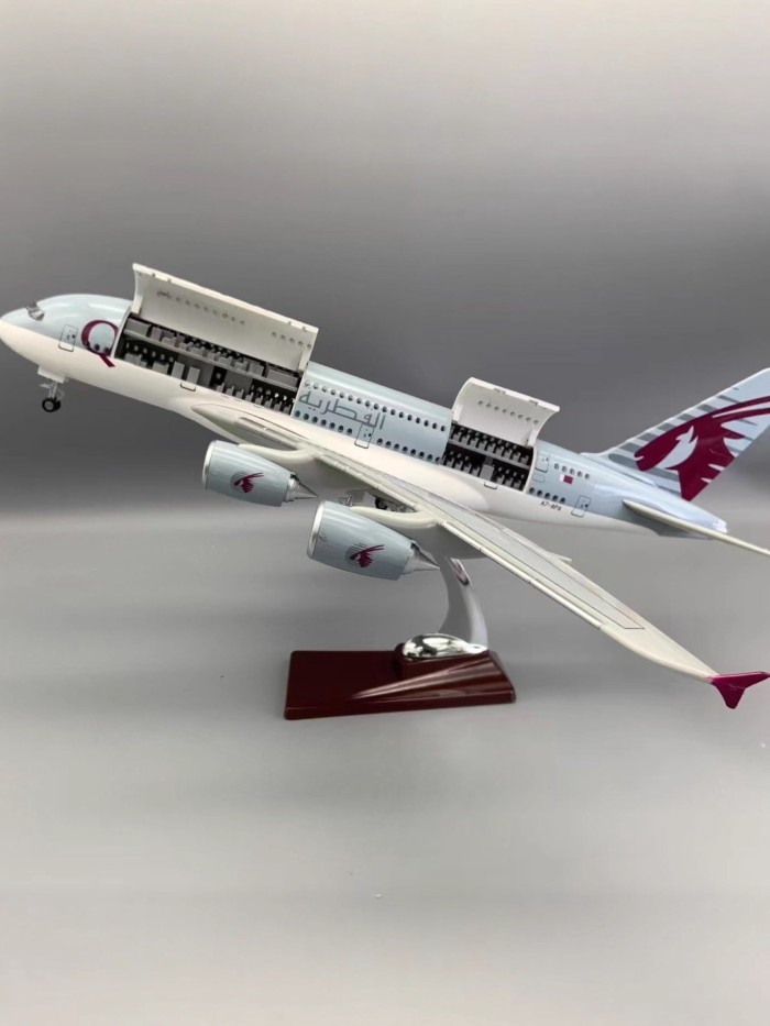 Katal A380 มุมมองเครื่องบินช่อง Katal เครื่องบิน A380 เครื่องบินพร้อมแสงผู้โดยสารบินรุ่นตกแต่ง Limit