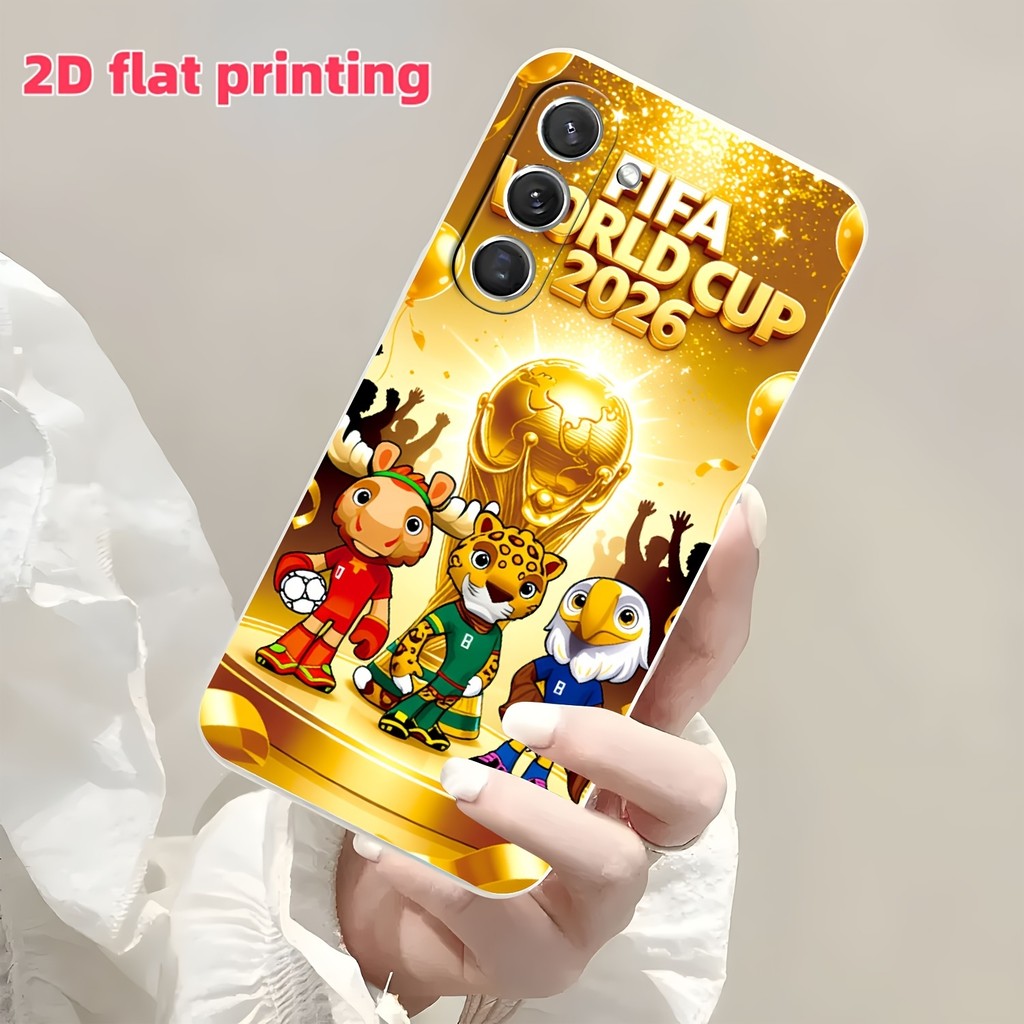 (สินค้าในประเทศ) เคสโทรศัพท์มาสคอตฟุตบอลโลก FIFA 2026| เคสกันกระแทกป้องกันการตกหล่นแบบนุ่ม| สำหรับแฟนฟุตบอล