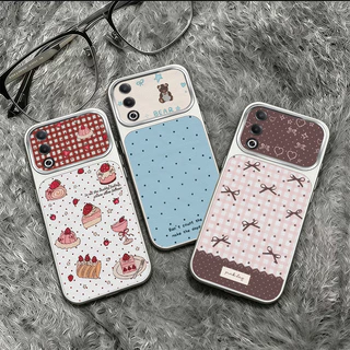 เคสสําหรับเคสโทรศัพท์ OPPO A3 PRO ใหม่หนังระดับไฮเอนด์หมีเค้กลายกุทัณฑ์ปลอกกันกระแทก TPDT18