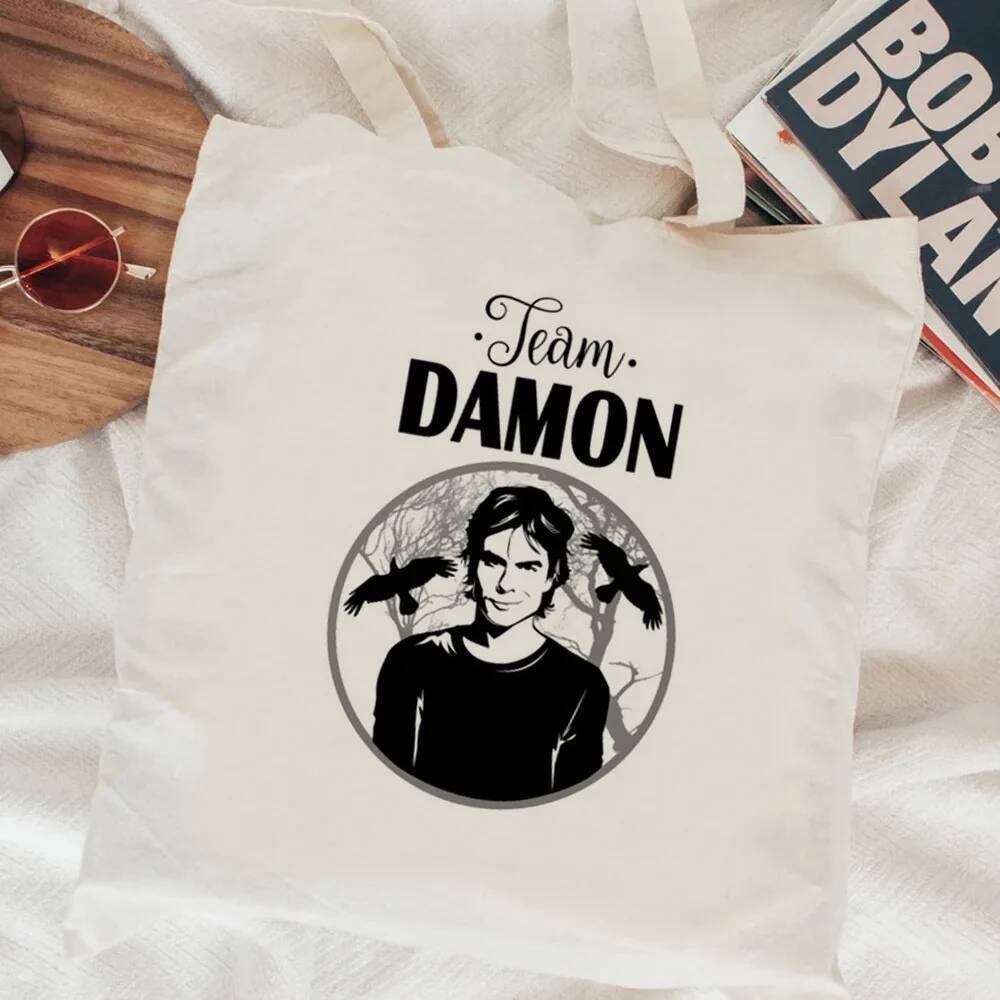 The Vampire Diaries tote bag กระเป๋าสะพายผ้าใบผู้หญิง einkaufstasche