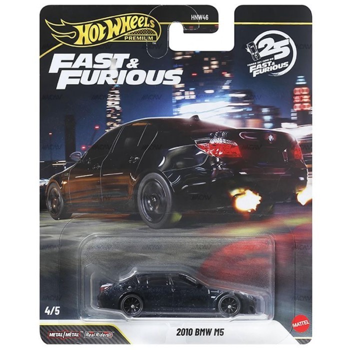 [Hot Wheels] รถโลหะผสม รุ่น HNW46 (เบอร์ Q-4 BMW M5 Speed and Passion Boy Toy Iron Sole Rubber Out o