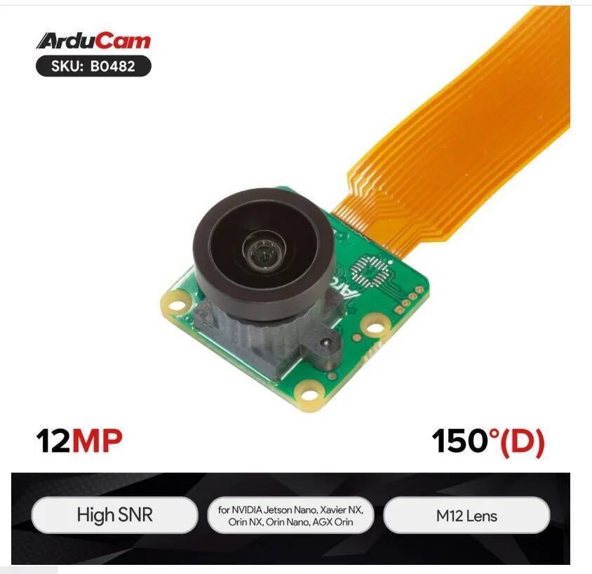 Arducam 12MP IMX708 โมดูลกล้องมุมกว้างสําหรับ NVIDIA Jetson Orin NX, Orin Nano, AGX Orin