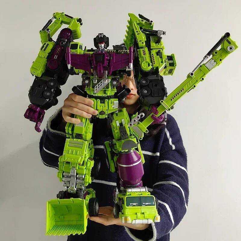C 6 IN 1 K 42Cm Devastator Toy Transformation KO Robot Car Combination Action Figure Excavator Blen