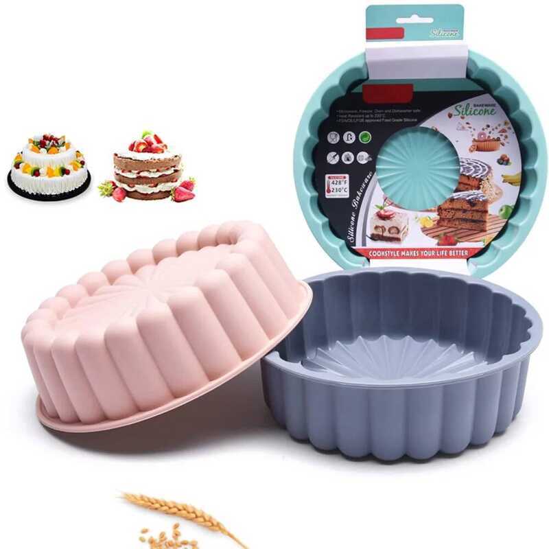 C Silicone Round Cake Mold 8 Inch Silicone Cake Pan For Baking Charlotte Cake Pan Baking Strawberry