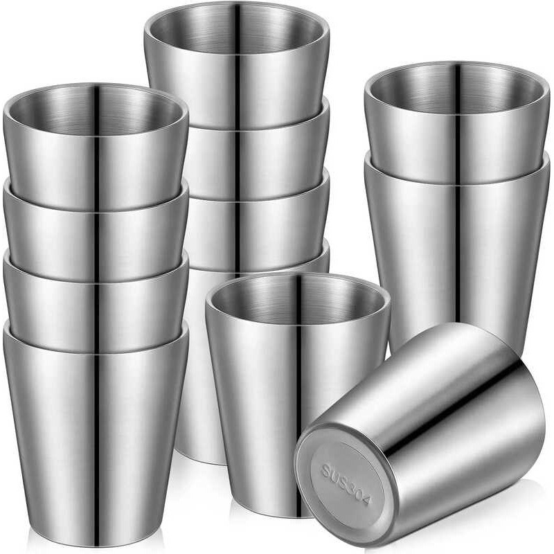 C 304 Stainless Steel Cups Double Wall Tumbler Glasses Stackable Glasses Metal Drinking Cups Insula