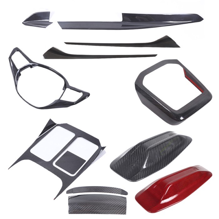 True carbon fiber kit Central control instrument panel, gear decorative panel For BMW 7 Series i7 G