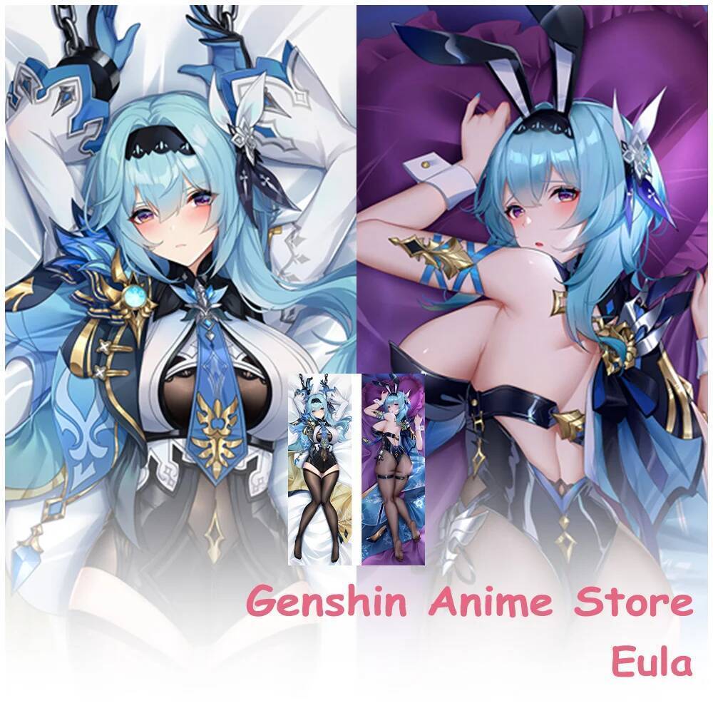 เกม Genshin Impact Eula Dakimakura ฝาครอบอะนิเมะปลอกหมอน Otaku หมอนนอนเบาะครอบคลุมกอดคอสเพลย์ Props