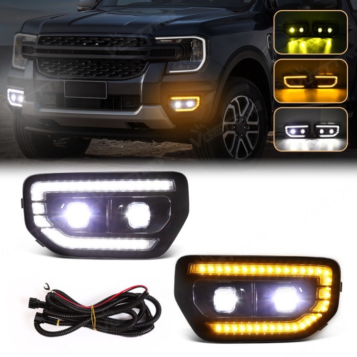 For Ford Ranger T9 XL XLT SPORT Platinum Car LED Daytime Running Light For Ford Ranger Wildtrak 202