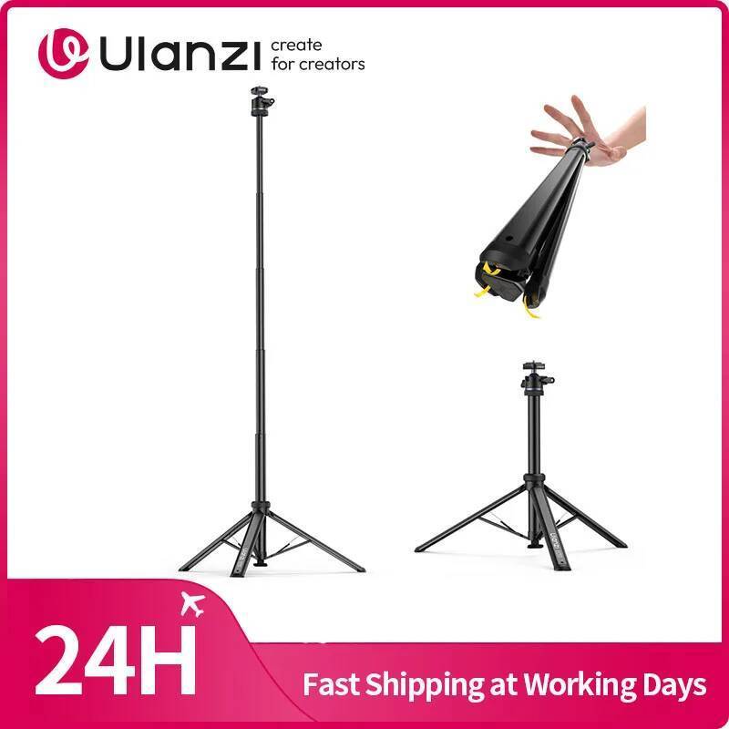 Ulanzi MT93 อัตโนมัติเปิดขาตั้งกล้อง Uka Ball Head 1.6M โลหะ Ground ขาตั้งกล้อง 3KG โหลดสําหรับกล้อง