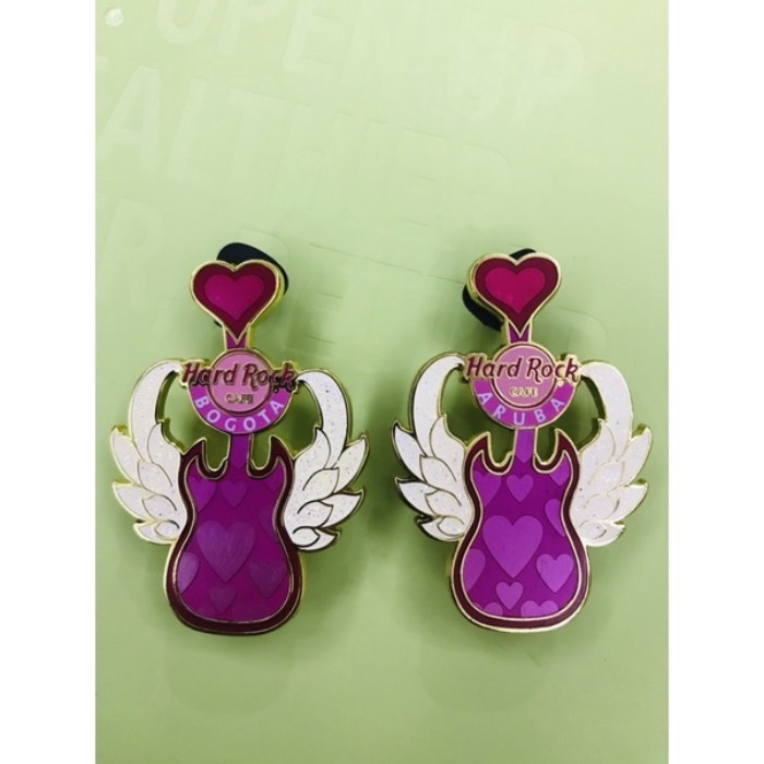 HRC Hard Rock Cafe PANAMA BALI LAS VEGAS BOGOTA วันวาเลนไทน์หัวใจกีตาร์ Pin Collectors Pin