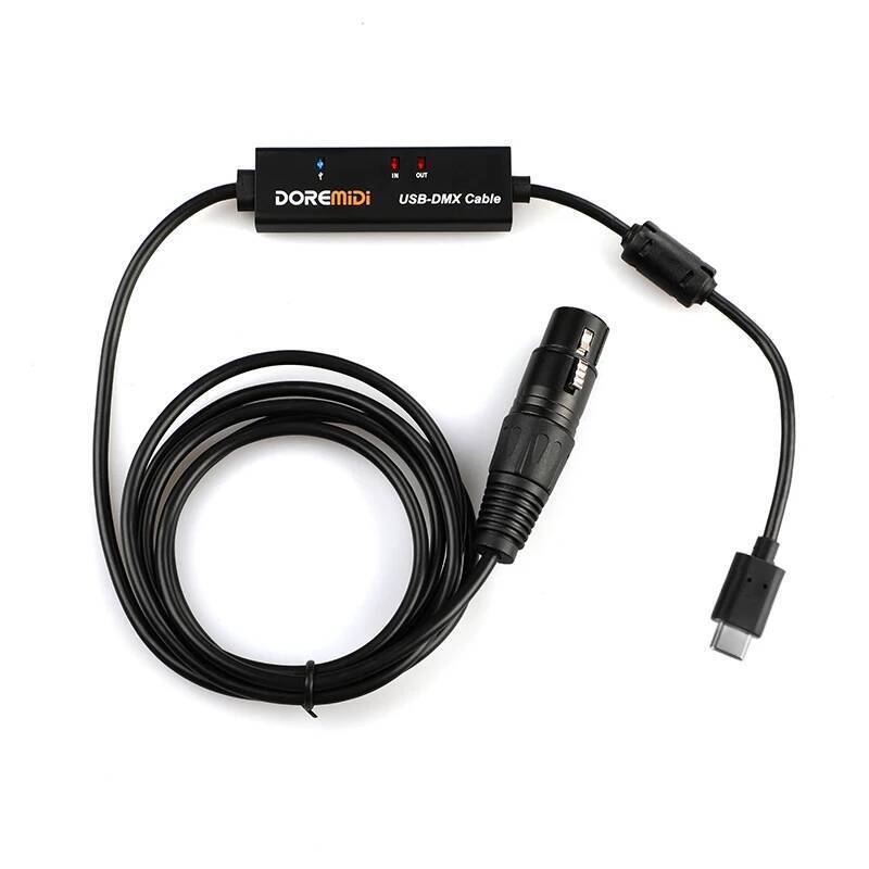 สาย DOREMiDi USB-C เป็น DMX แปลง DMX/RDM
