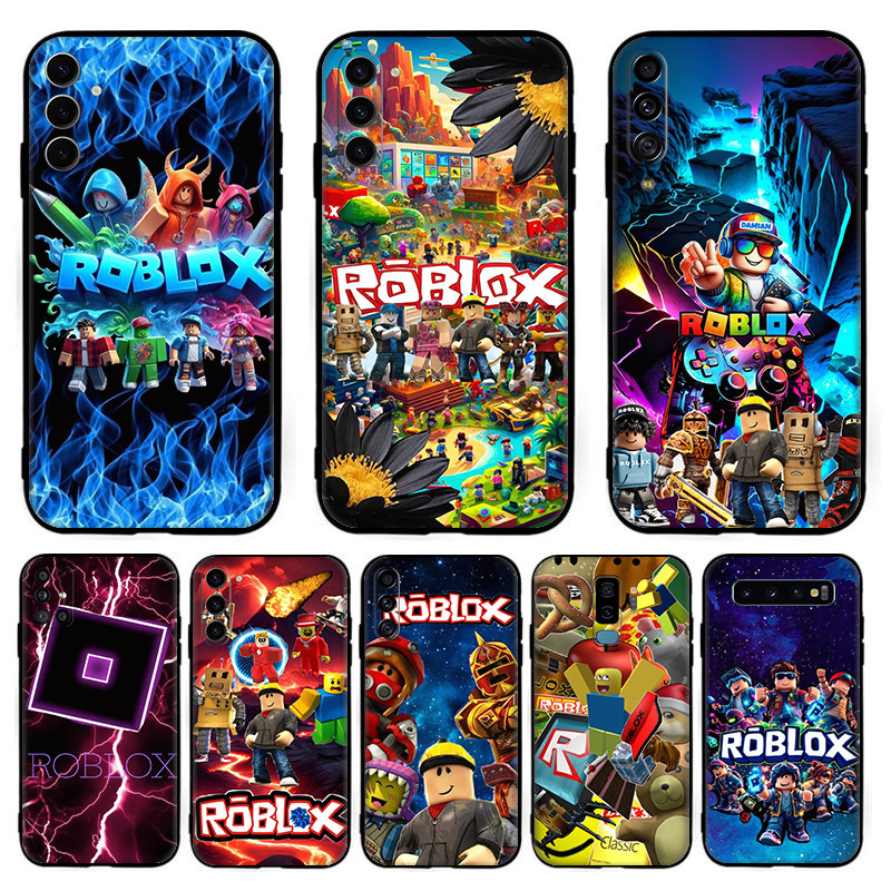 SAMSUNG สําหรับSamsung S7 Edge S8 Plus S9 S10 S10E Lite S20 Ultraอะนิเมะการ์ตูนRobloxปลอก 6Y2 สีดําT