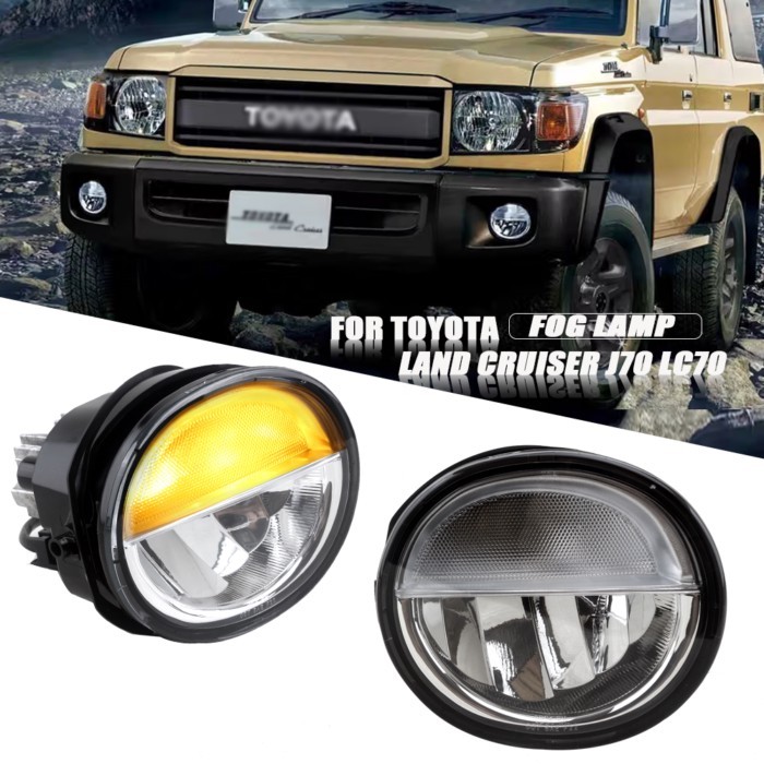 LED DRL FOR Toyota Land Cruiser J70 LC70/71/76/79Pickup Running Lights Headlights White Signal Ligh