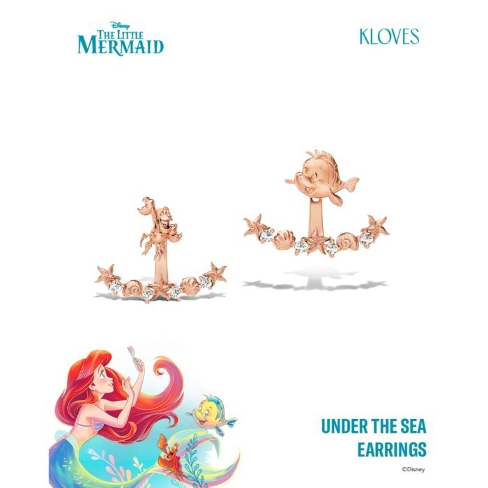 KLOVES - Disney The Little Mermaid collection - Under the sea earring ต่างหูแอเรี่ยล