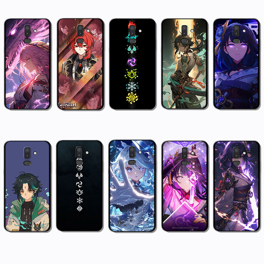 สําหรับ 3c Samsung Note 8 9 10 20 Lite Plus Ultra NS28 Genshin Impact Game เคสโทรศัพท์สีดําแบบนุ่มแฟ