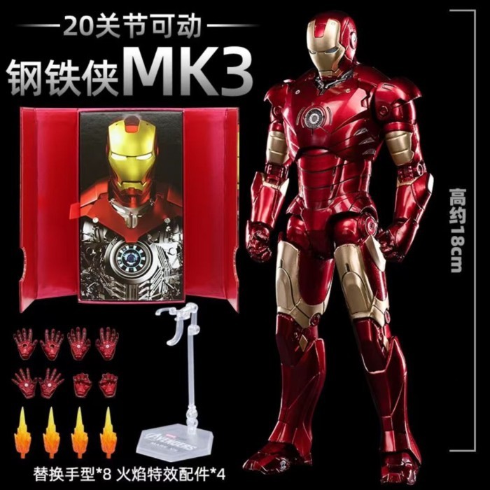 จีนอะนิเมะ MK6 Iron Man MK4MK5MK7MK3MK2 รูปที่ 10th Anniversary Vengeance Alliance Spider-Man