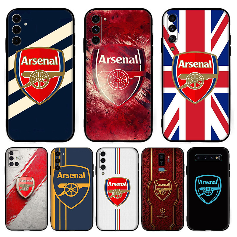 SAMSUNG สําหรับSamsung A07 A17 A56 A36 A26 S25 Fe Edge Plus Ultra Arsenalฟุตบอลคลับปลอก 5Y22 สีดําTP