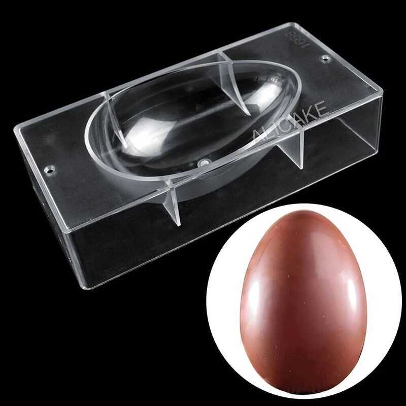 C Large Easter Egg 3D Chocolate Mold Polycarbonate Chocolate Boons Candy Mould Confectionery Baking