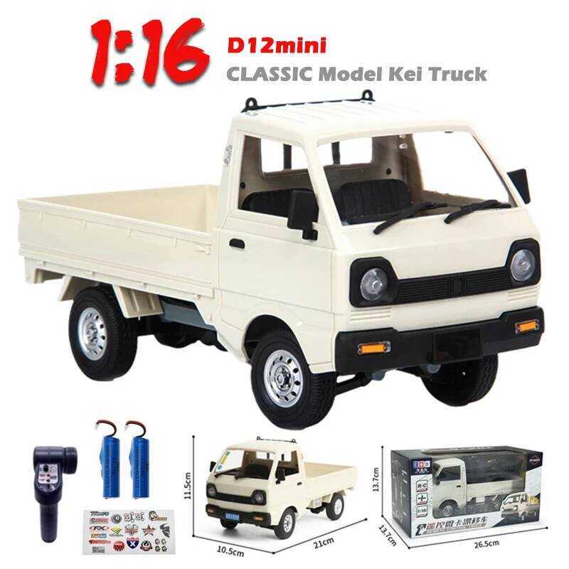 C WPL D12 Mini 1:16 RC Car 2.4G Remote Control Simulation Drift Climbing Truck Light On-Road D12min