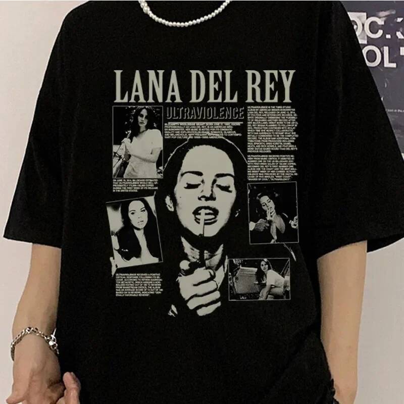 Duxuan07 นักร้อง Lana Del Rey พิมพ์ T เสื้อผู้ชายผู้หญิงแฟชั่น Hip Hop Streetwear Harajuku แขนสั้น P