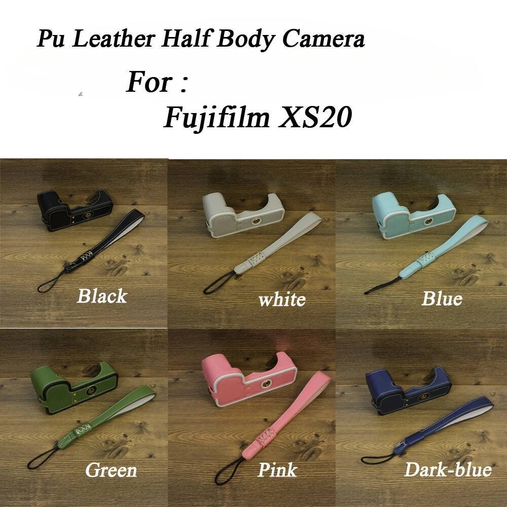Fujifilm XS20 กล้องหนัง PU กล้องครึ่งสายรัดข้อมือสําหรับ Fujifilm XS20 X-S20