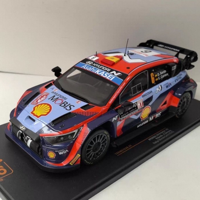 IXO 1/18 HYUNDAI I20 N WRC #6 2023รุ่นแข่งฮุนไดไม่เปิดประตูเบอร์