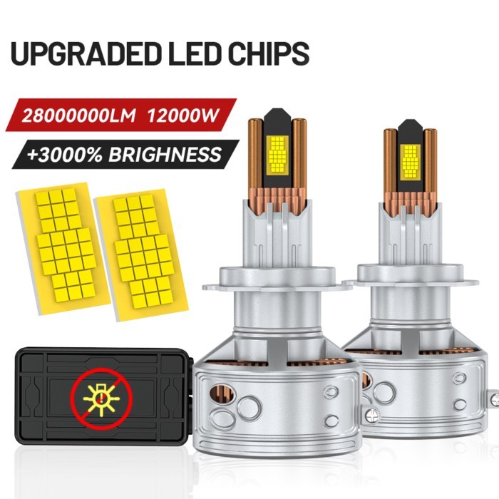 6000K H7 LED Headlight 28000000LM 12000W Car Light Bulbs LED H4 Headlight Canbus H1 H11 9005 9006 C