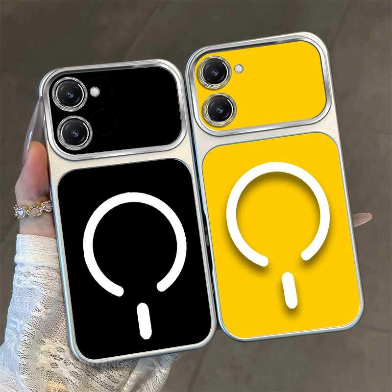 เคสสําหรับ VIVO Y03 Y03T Y36 Y18 4G สีระดับไฮเอนด์รุ่นใหม่ซิลิโคนด้านหลัง frosted เคสโทรศัพท์หน้าต่างขนาดใหญ่ความงามแหวนดูดแม่เหล็กออกแบบใหม่