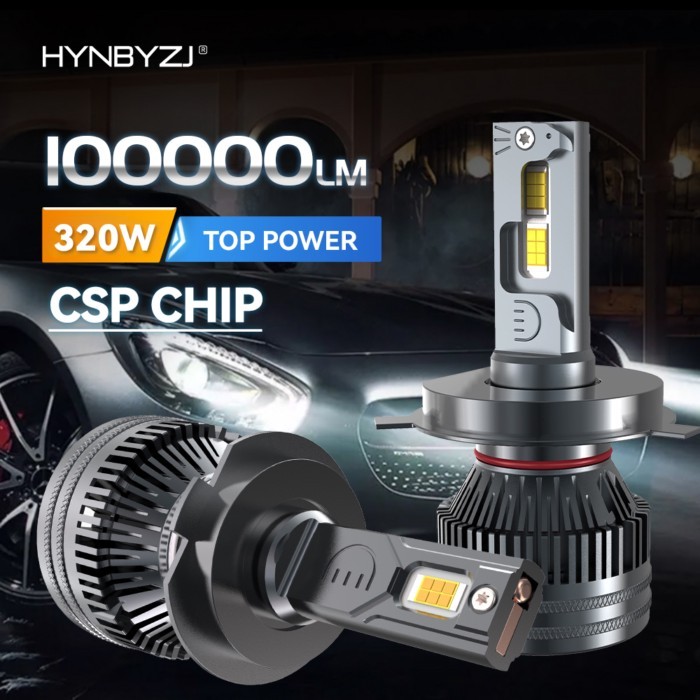 HYNBYZJ H7 LED Canbus 320W 100000LM H4 H11 H1 HB3 9005 HB4 H8 HIR2 9012 Bi LED Car Headlight Bulb 6