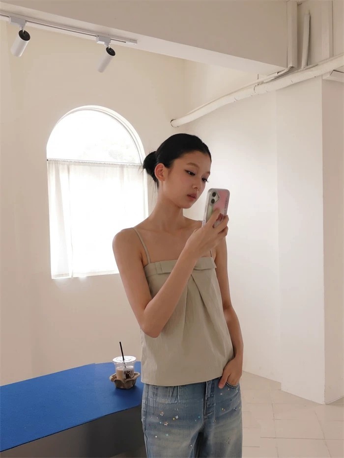 Shanmieleng Bow Thin สายคล้องไหล่ Tube Top เสื้อชั้นในสตรีขนาดเล็กด้านนอกผู้หญิงฤดูร้อน